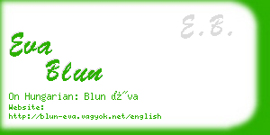 eva blun business card